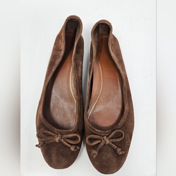 Vionic Callisto Womens Ballet Flats Brown Suede Slip On Casual Comfort - Picture 9 of 11